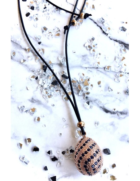 Χειροποίητο γυναικείο κόσμημα κολιέ με ζιργκόν Semiramis