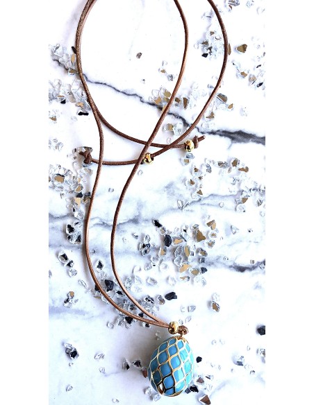 Χειροποίητο γυναικείο κολιέ με σμάλτο Daria