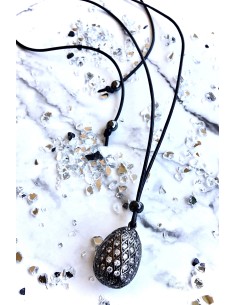 Χειροποίητο γυναικείο κόσμημα κολιέ με ζιργκόν Arline