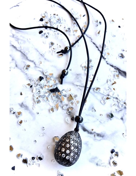 Χειροποίητο γυναικείο κόσμημα κολιέ με ζιργκόν Arline