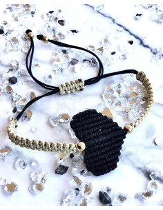 Χειροποίητο γυναικείο βραχιόλι μακραμέ καρδιά Love 2