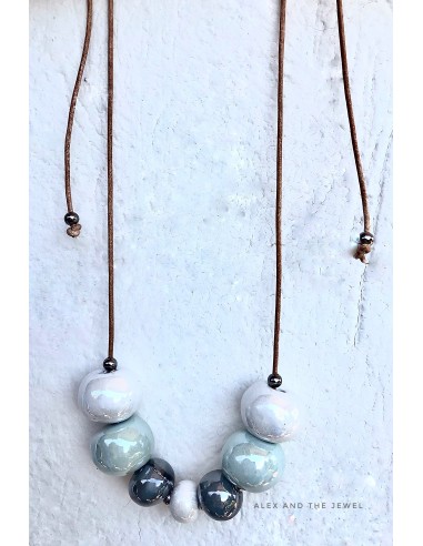 Χειροποίητο γυναικείο κολιέ με κεραμικά...