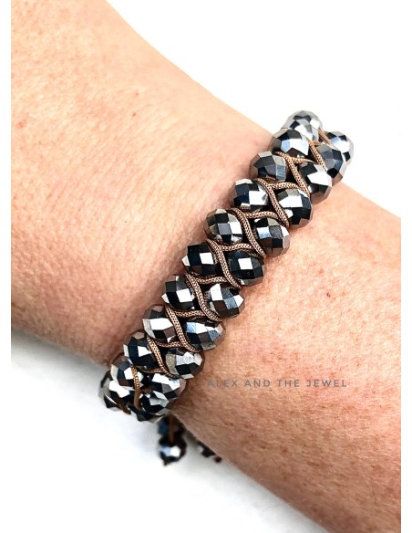 Χειροποίητο γυναικείο βραχιόλι με κρύσταλλα Shiny