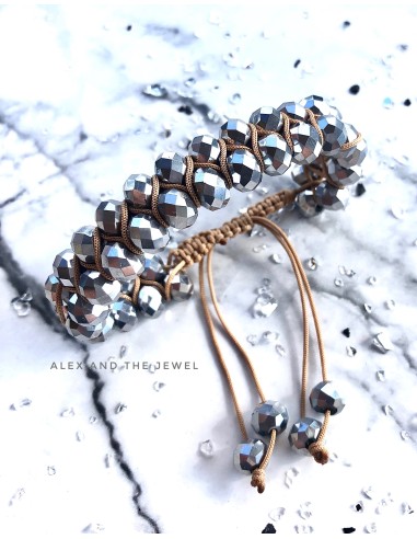 Χειροποίητο γυναικείο βραχιόλι με κρύσταλλα Shiny