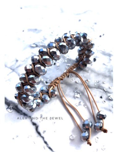 Χειροποίητο γυναικείο βραχιόλι με κρύσταλλα Shiny