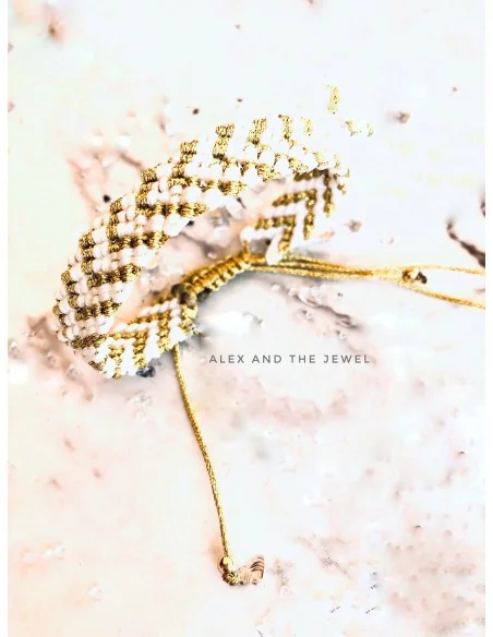 Χειροποίητο γυναικείο βραχιόλι μακραμέ Fedora