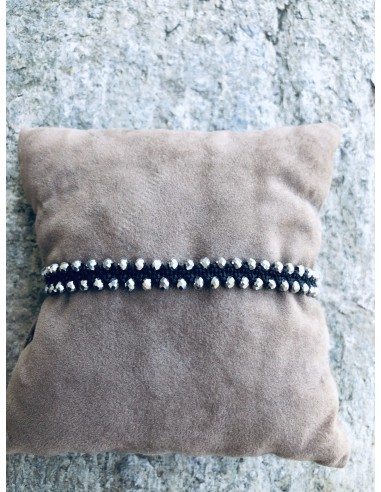 Χειροποίητο γυναικείο βραχιόλι μακραμέ με κρύσταλλα Hapiness