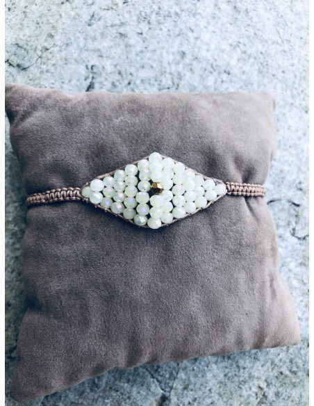 Χειροποίητο γυναικείο βραχιόλι μάτι με κρύσταλλα Hydra