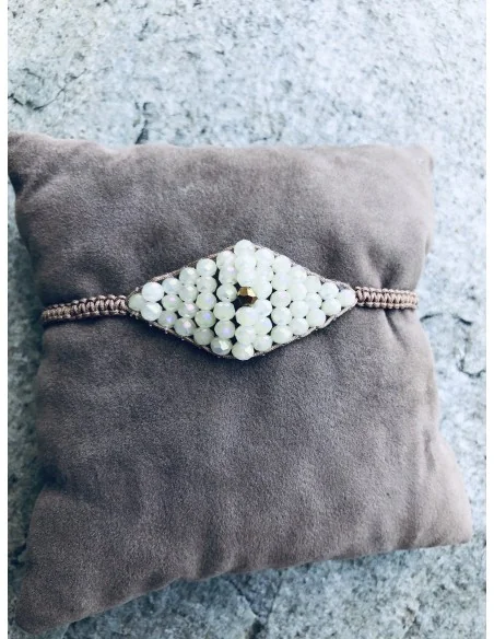 Χειροποίητο γυναικείο βραχιόλι μάτι με κρύσταλλα Hydra