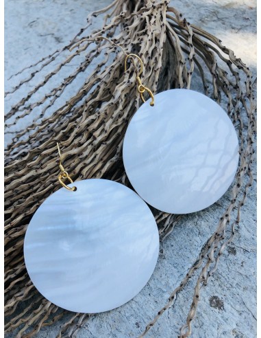 Χειροποίητα γυναικεία λευκά σκουλαρίκια κύκλος από φίλντισι Aline
