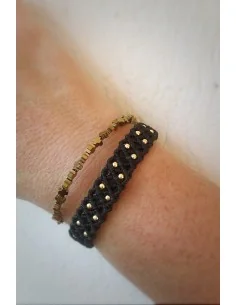 Χειροποίητο βραχιόλι μακραμέ με κρύσταλλα Rome 2