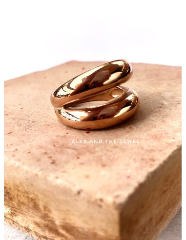 Γυναικείο διπλό δαχτυλίδι από ατσάλι Faistos