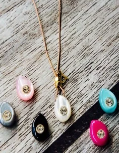 Χειροποίητο κόσμημα κολιέ κρεμαστό κοντό σταγόνα με κρύσταλλο Swarovski Drop