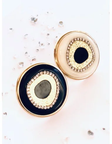 Χειροποίητο επίχρυσο statement δαχτυλίδι μάτι...