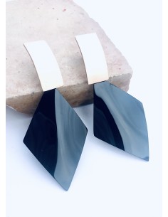 Γυναικείο κόσμημα σκουλαρίκια σε ροζ χρυσό και μαύρο Darling 2