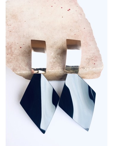 Γυναικείο κόσμημα σκουλαρίκια σε ροζ χρυσό και μαύρο  Darling