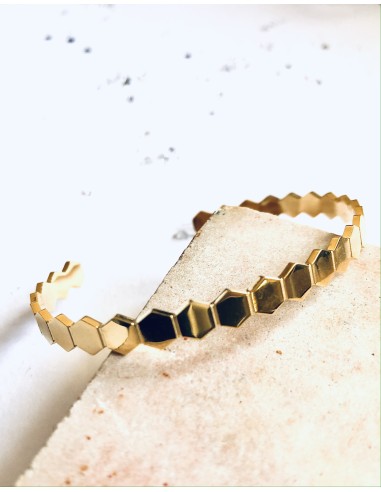 Χειροποίητο βραχιόλι ανοικτή χειροπέδα από ατσάλι σε χρυσό ή ασημί Sienna