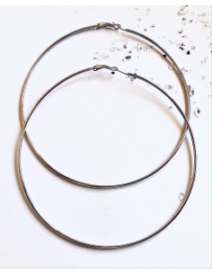 Γυναικείο κόσμημα πολύ μεγάλοι κρίκοι από ατσάλι Prodigious