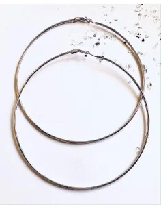 Γυναικείο κόσμημα πολύ μεγάλοι κρίκοι από ατσάλι Prodigious