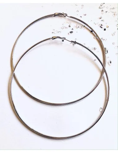 Γυναικείο κόσμημα πολύ μεγάλοι κρίκοι από ατσάλι Prodigious