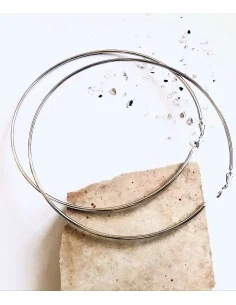 Γυναικείο κόσμημα πολύ μεγάλοι κρίκοι από ατσάλι Prodigious 2