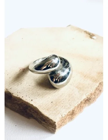 Γυναικείο πομπέ δαχτυλίδι από ατσάλι Myrsini