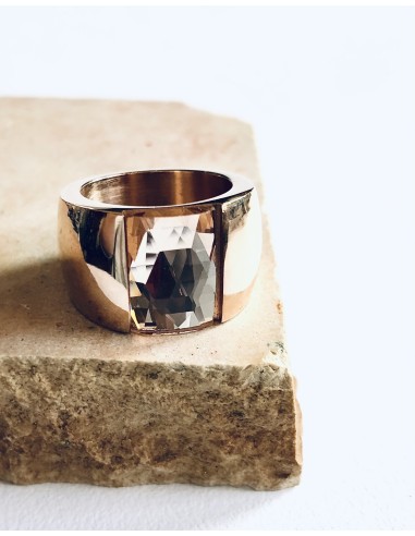 Γυναικείο δαχτυλίδι από ατσάλι σε ροζ χρυσό Carla