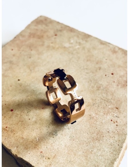 Γυναικείο δαχτυλίδι από ατσάλι σε ροζ χρυσό Carla