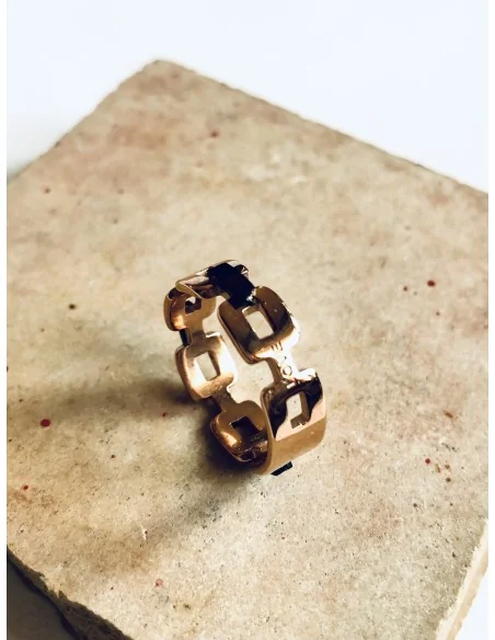 Γυναικείο δαχτυλίδι από ατσάλι σε ροζ χρυσό Carla