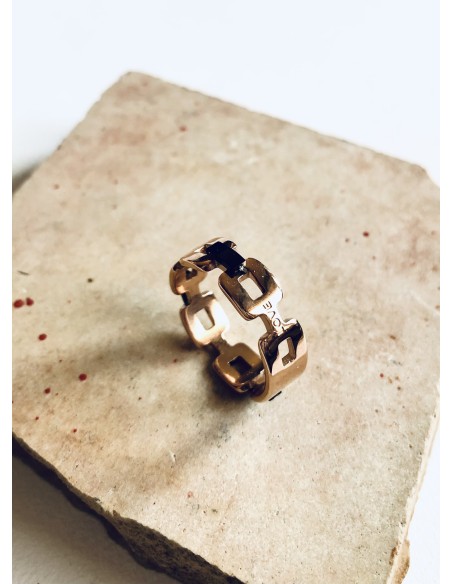 Γυναικείο δαχτυλίδι από ατσάλι σε ροζ χρυσό Carla