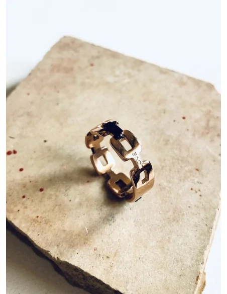 Γυναικείο δαχτυλίδι από ατσάλι σε ροζ χρυσό Carla