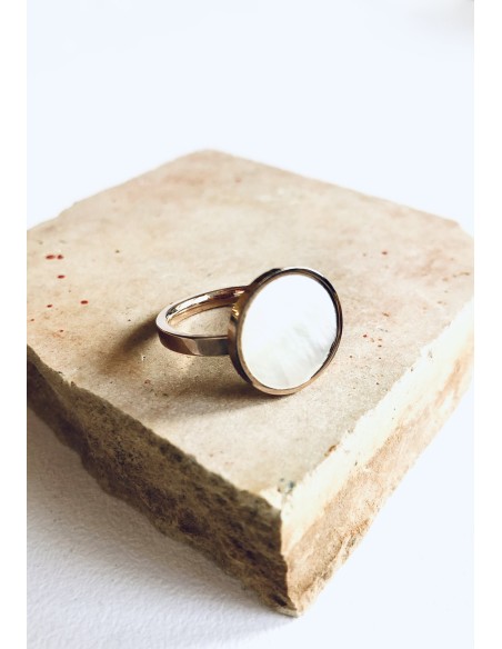 Χειροποίητο γυναικείο δαχτυλίδι με λευκό φίλντισι Elisabeth