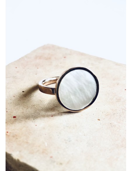 Χειροποίητο γυναικείο δαχτυλίδι με λευκό φίλντισι Elisabeth