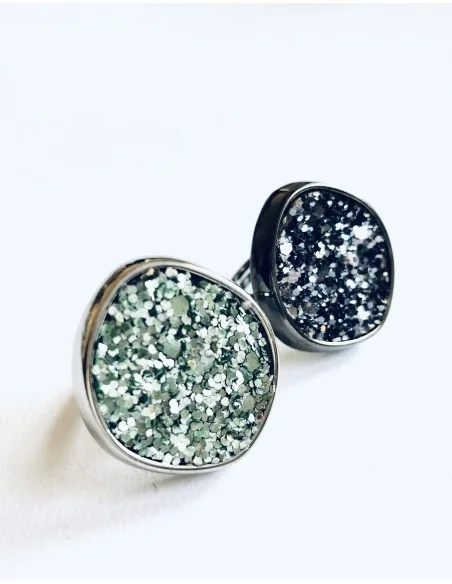 Γυναικείο δαχτυλίδι στρογγυλό σε μαύρο με αυξομείωση Apollonia Γυναικείο δαχτυλίδι στρογγυλό σε μαύρο με αυξομείωση Apollonia