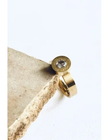 Γυναικείο δαχτυλίδι από ατσάλι και κρύσταλλο Τσεχίας Charline