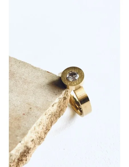 Γυναικείο δαχτυλίδι από ατσάλι και κρύσταλλο Τσεχίας Charline Γυναικείο δαχτυλίδι από ατσάλι και κρύσταλλο Τσεχίας Charline