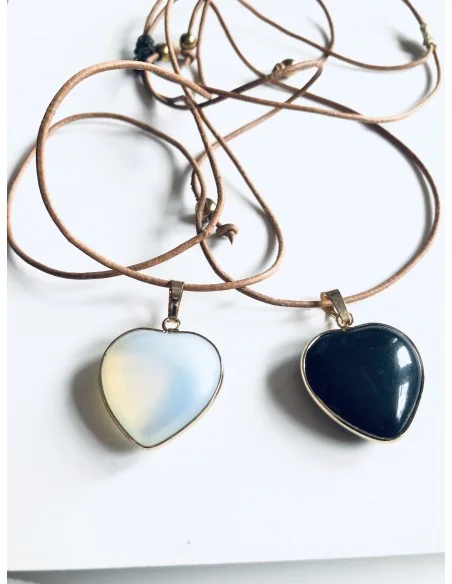 Χειροποίητο γυναικείο κολιέ σε σχέδιο καρδιά από Φίλντισι ή Μαύρο Όνυχα The heart