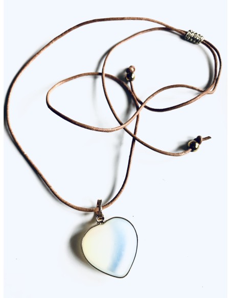 Χειροποίητο γυναικείο κολιέ σε σχέδιο καρδιά από Φίλντισι ή Μαύρο Όνυχα  The heart