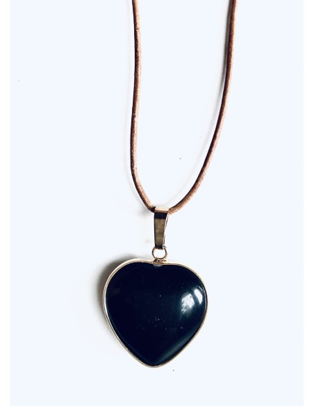 Χειροποίητο γυναικείο κολιέ σε σχέδιο καρδιά από Φίλντισι ή Μαύρο Όνυχα  The heart