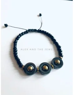 Χειροποίητο βραχιόλι με ημιπολύτιμες πέτρες αιματίτη Kriton 2