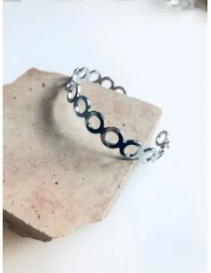 Βραχιόλι χειροπέδα από ατσάλι σε σχέδιο αλυσίδας ανοιγόμενη Lorin 2