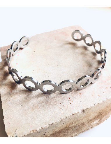 Βραχιόλι χειροπέδα από ατσάλι σε σχέδιο αλυσίδας ανοιγόμενη  Lorin