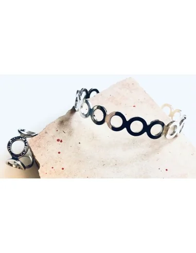 Βραχιόλι χειροπέδα από ατσάλι σε σχέδιο αλυσίδας ανοιγόμενη Lorin