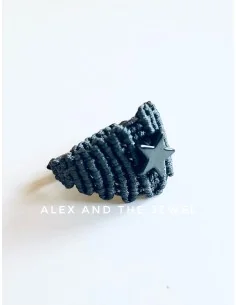 Χειροποίητο γυναικείο δαχτυλίδι μακραμέ Starlight 2