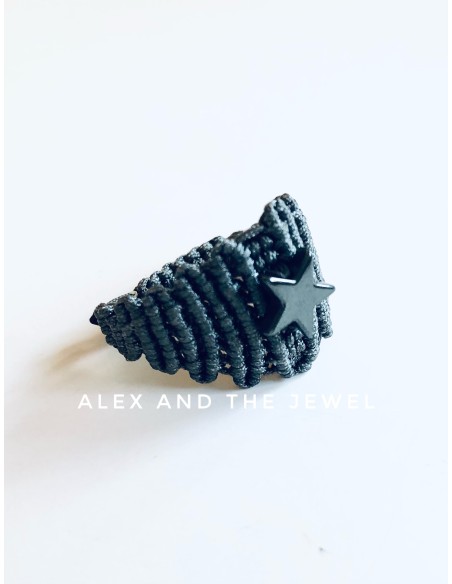 Χειροποίητο γυναικείο δαχτυλίδι μακραμέ Starlight