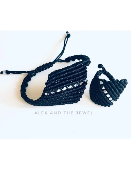 Χειροποίητο γυναικείο δαχτυλίδι μακραμέ Joan