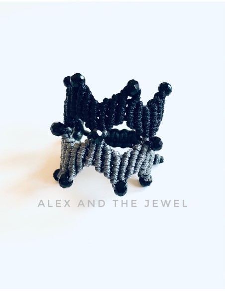 Χειροποίητο γυναικείο μακραμέ δαχτυλίδι Together