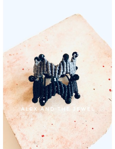 Χειροποίητο γυναικείο μακραμέ δαχτυλίδι Together