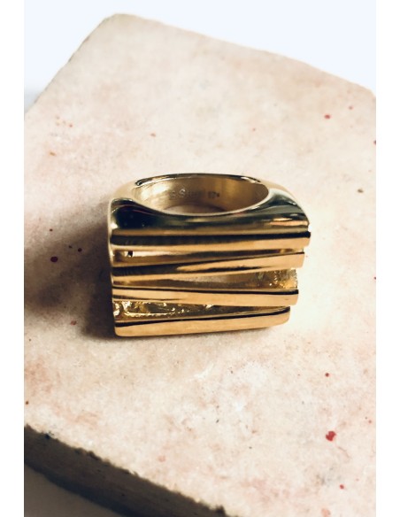 Γυναικείο δαχτυλίδι από ατσάλι Lines