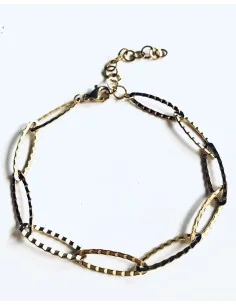 Χειροποίητο γυναικείο βραχιόλι από επιχρυσωμένο σφυρίλατο ατσάλι Drosostalia 2